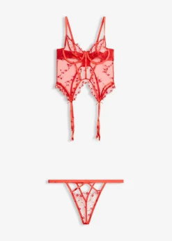 Hot Corsé y tanga (conjunto de 2 piezas) Mujer Lencería