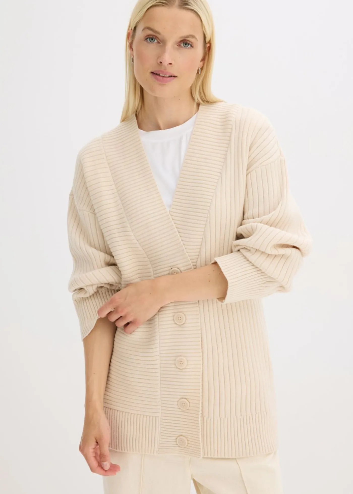 Discount Cárdigan con patrón de canalé Mujer Jerséis|Ropa De Punto