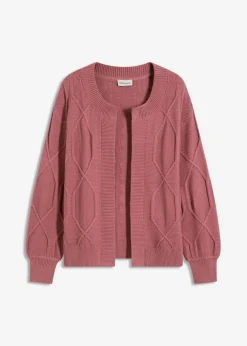Cárdigan con patrón trenzado Mujer Jerséis|Ropa De Punto