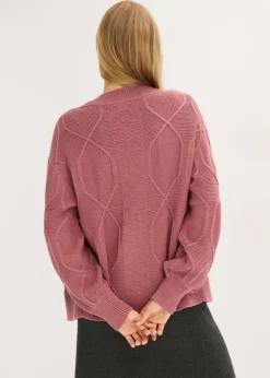 Cárdigan con patrón trenzado Mujer Jerséis|Ropa De Punto