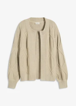 Best Cárdigan con patrón trenzado Mujer Jerséis|Ropa De Punto