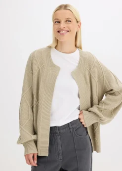 Best Cárdigan con patrón trenzado Mujer Jerséis|Ropa De Punto