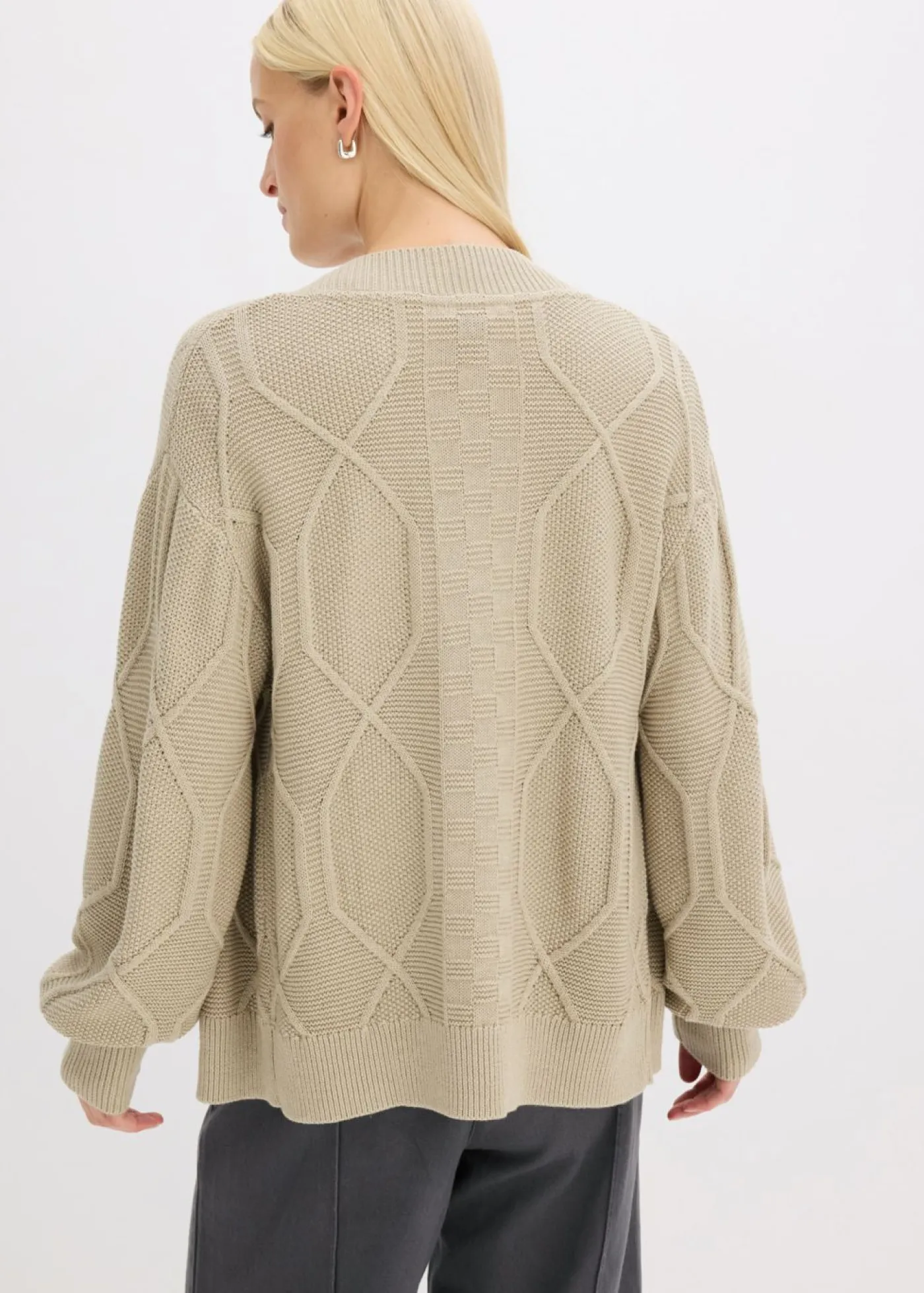 Best Cárdigan con patrón trenzado Mujer Jerséis|Ropa De Punto