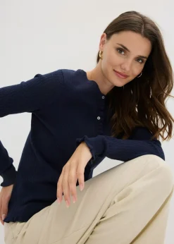 Online Cárdigan de ajour de mezcla de algodón Mujer Jerséis|Novedades