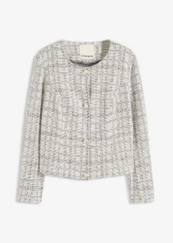 New Cárdigan de bouclé de algodón Mujer Jerséis|Ropa De Punto