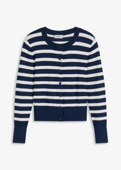 Online Cárdigan de punto fino con rayas Mujer Jerséis|Ropa De Punto