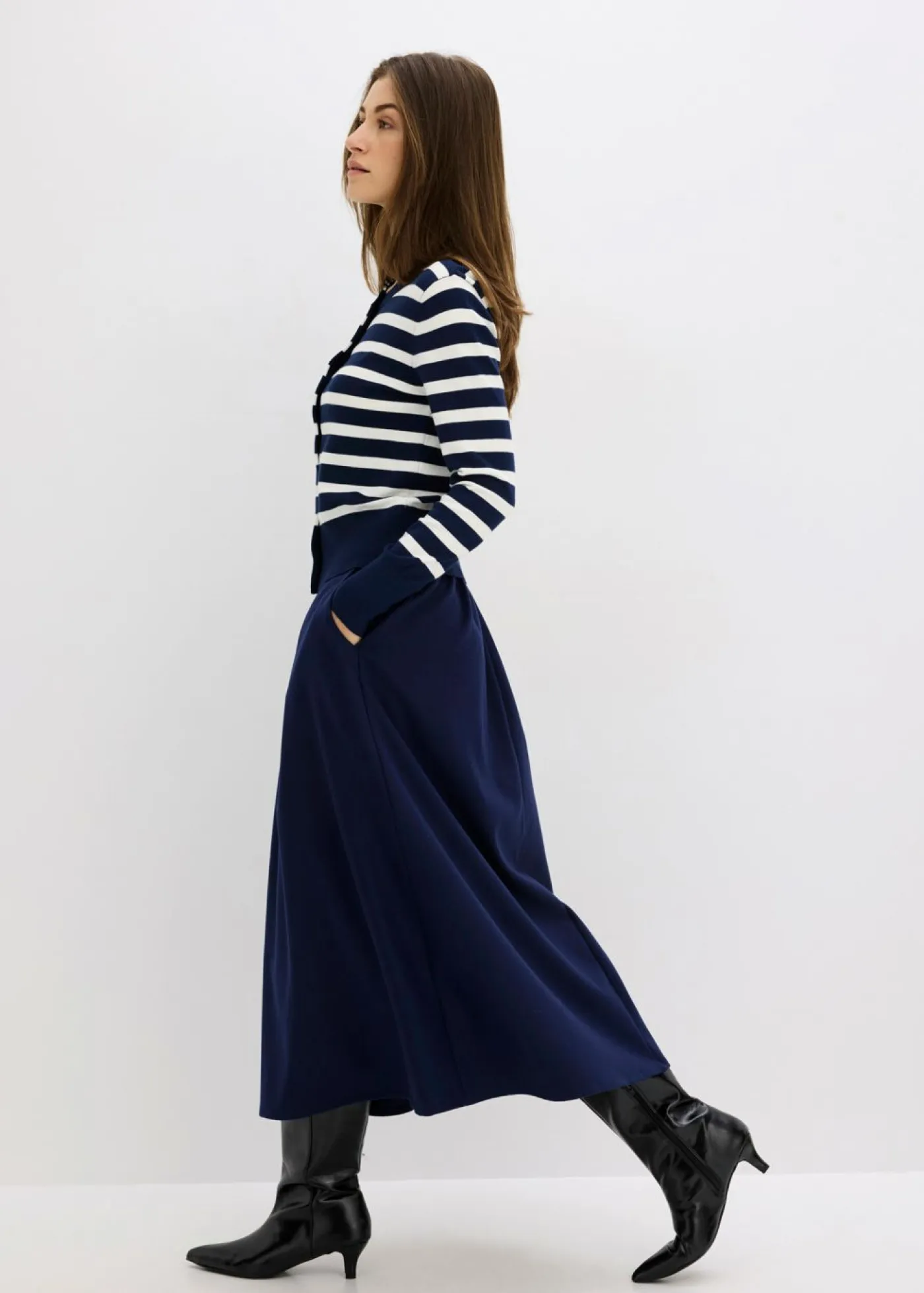 Online Cárdigan de punto fino con rayas Mujer Jerséis|Ropa De Punto