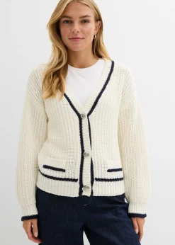 Discount Cárdigan de punto grueso de mezcla de algodón Mujer Jerséis|Ropa De Punto