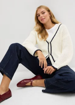 Discount Cárdigan de punto grueso de mezcla de algodón Mujer Jerséis|Ropa De Punto