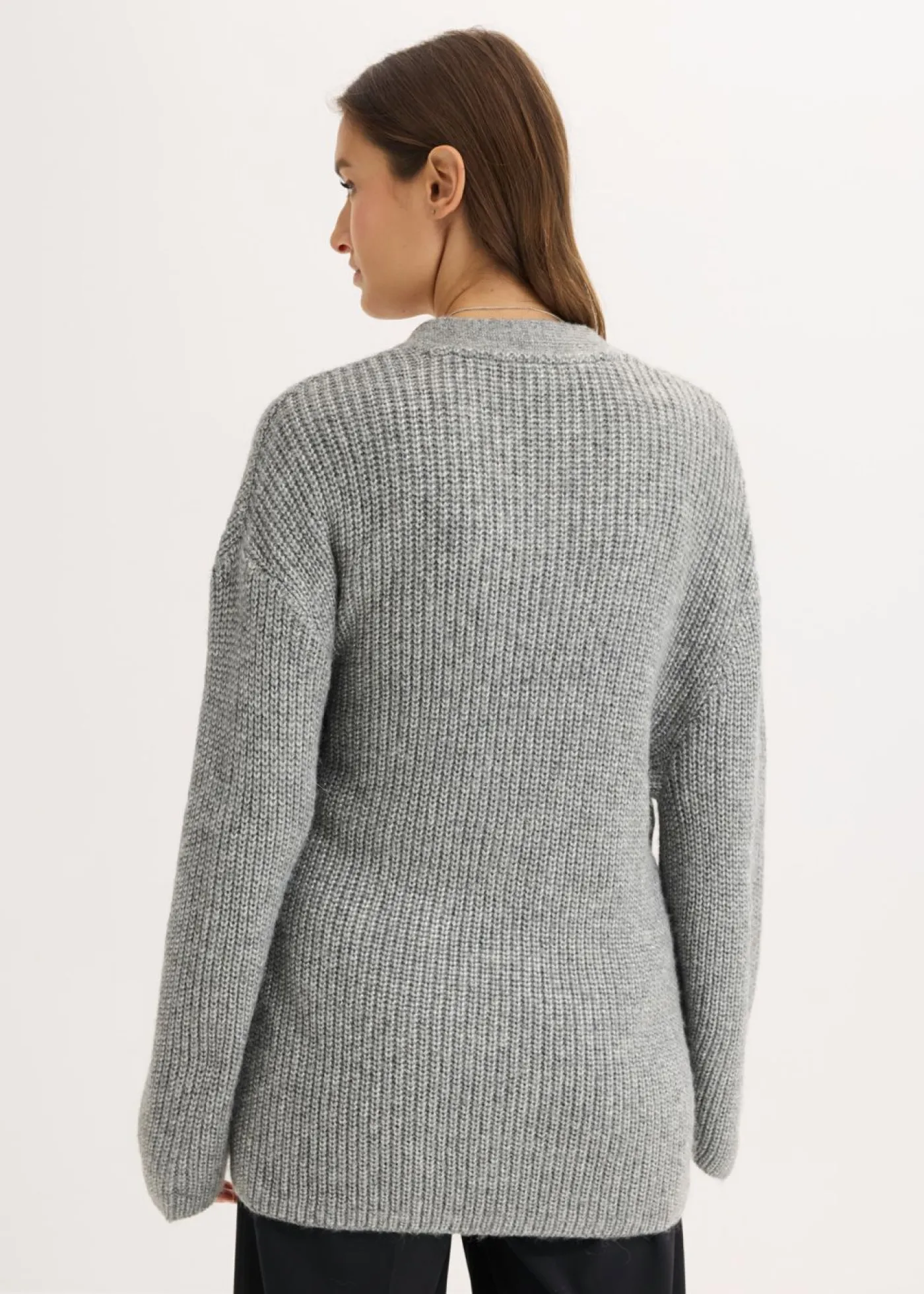 Discount Cárdigan holgado con diseño cruzado Mujer Esenciales|Jerséis