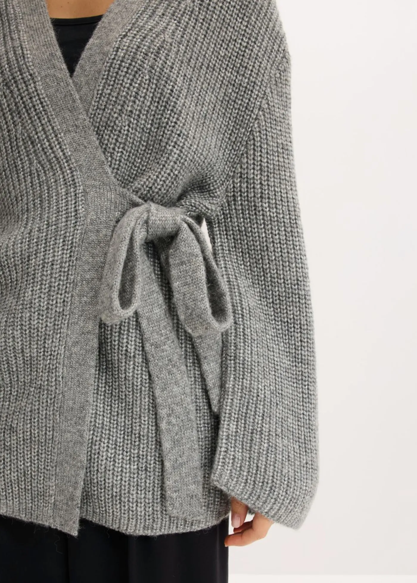 Discount Cárdigan holgado con diseño cruzado Mujer Esenciales|Jerséis