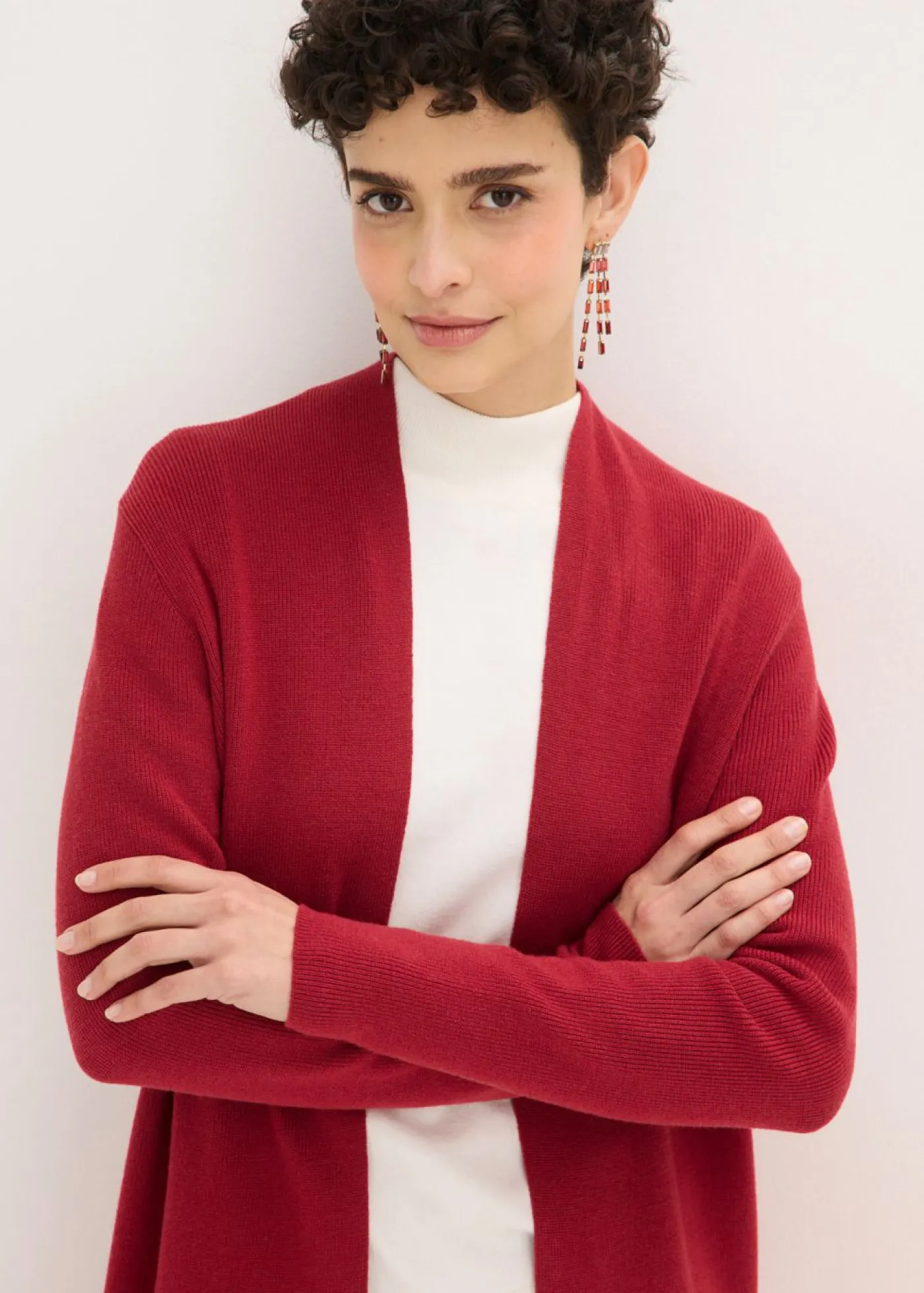 Cárdigan largo de punto con viscosa Mujer Jerséis|Ropa De Punto