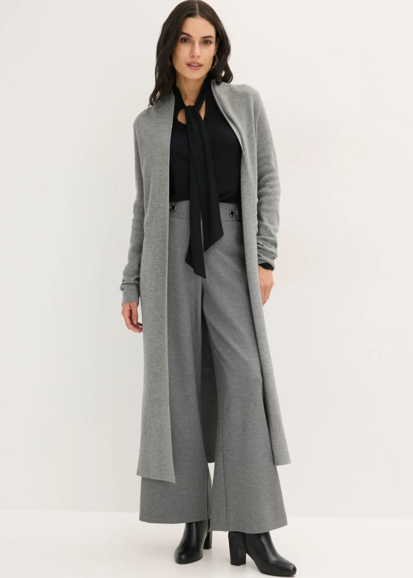 Cárdigan largo de punto con viscosa Mujer Jerséis|Ropa De Punto