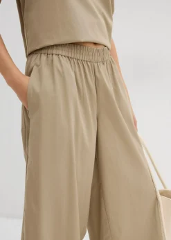 Hot Culotte ancho de algodón puro Mujer Conjuntos De Ropa|Esenciales