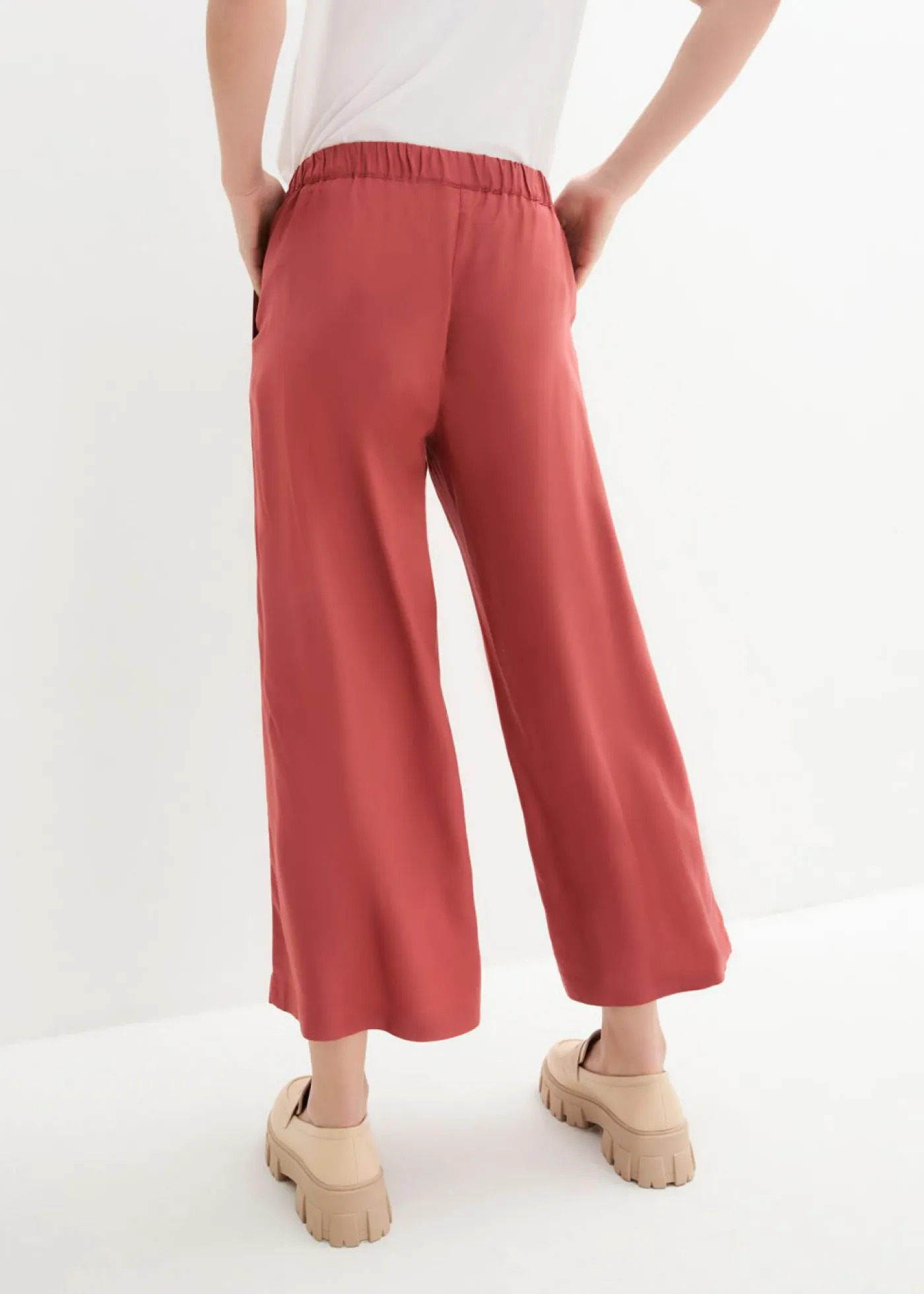 Clearance Culotte ancho de viscosa sostenible Mujer Pantalones