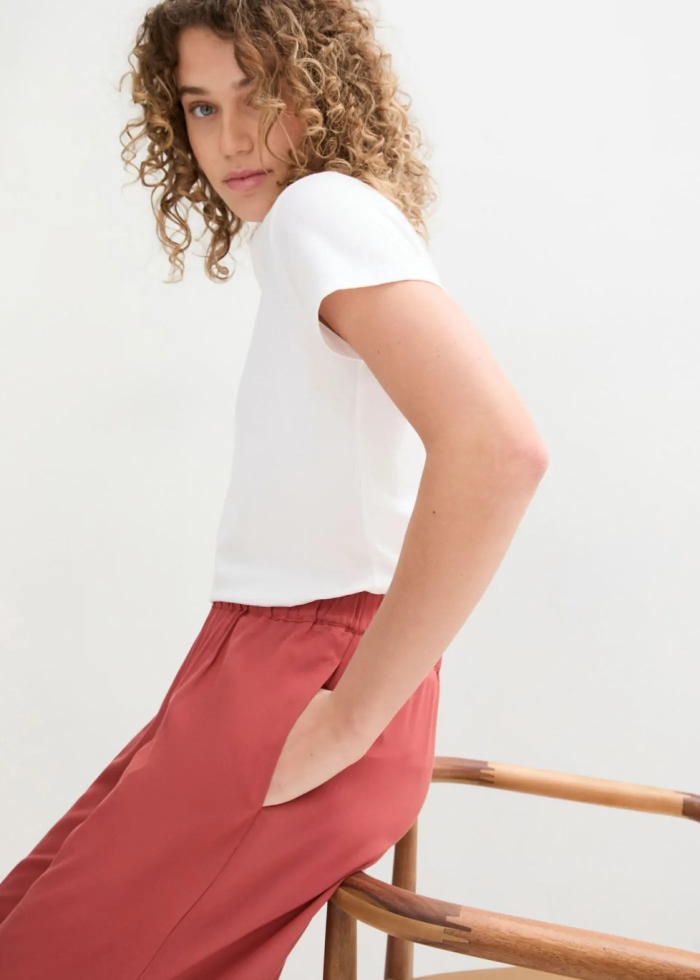 Clearance Culotte ancho de viscosa sostenible Mujer Pantalones