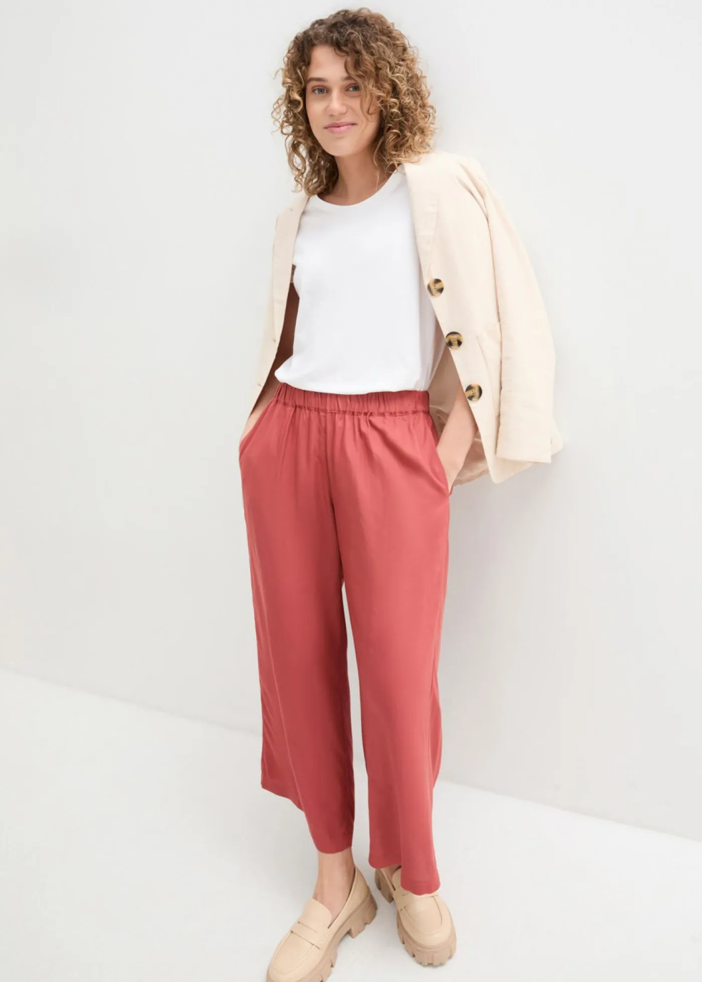 Clearance Culotte ancho de viscosa sostenible Mujer Pantalones