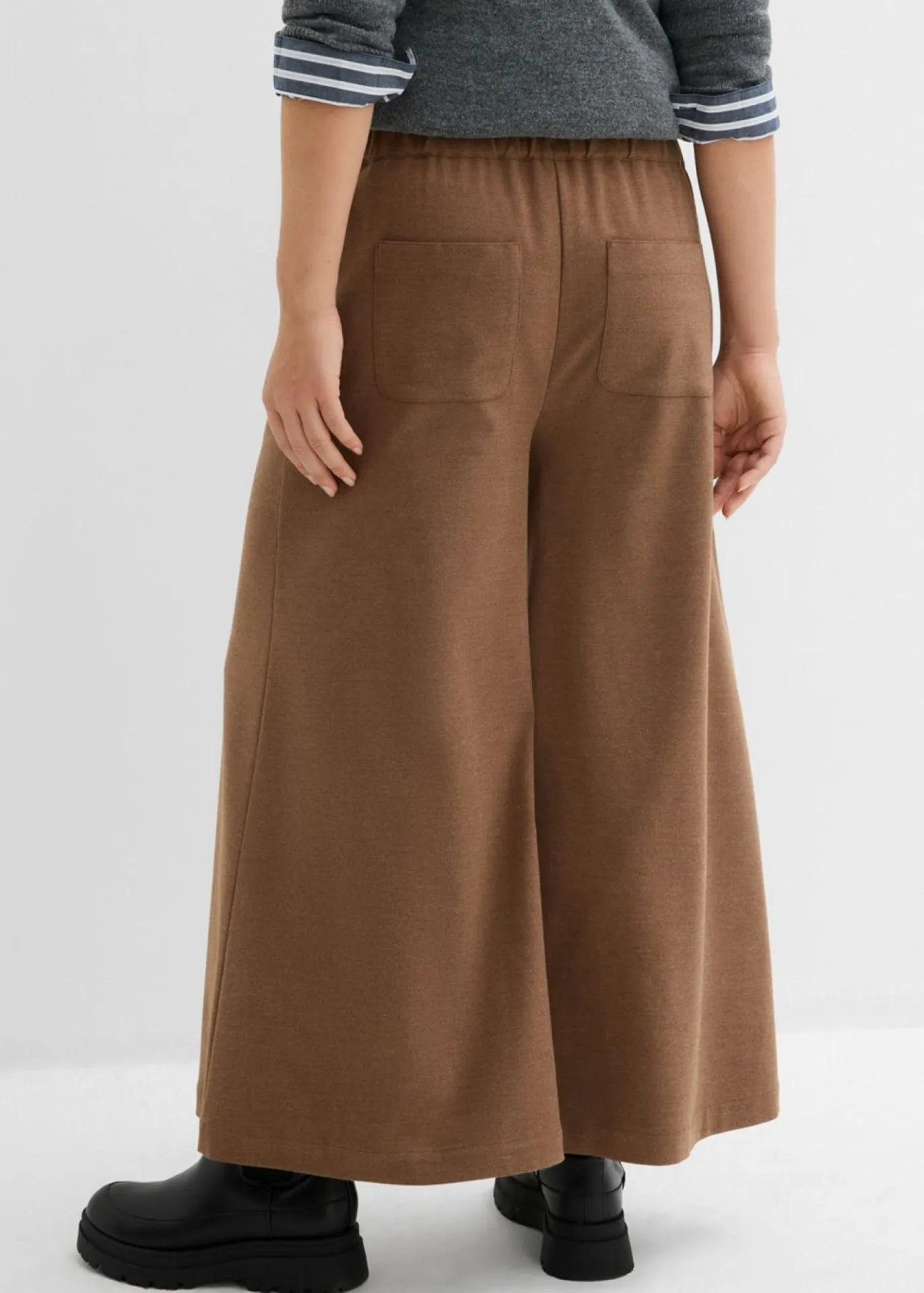 New Culotte con aspecto de lana Mujer Pantalones