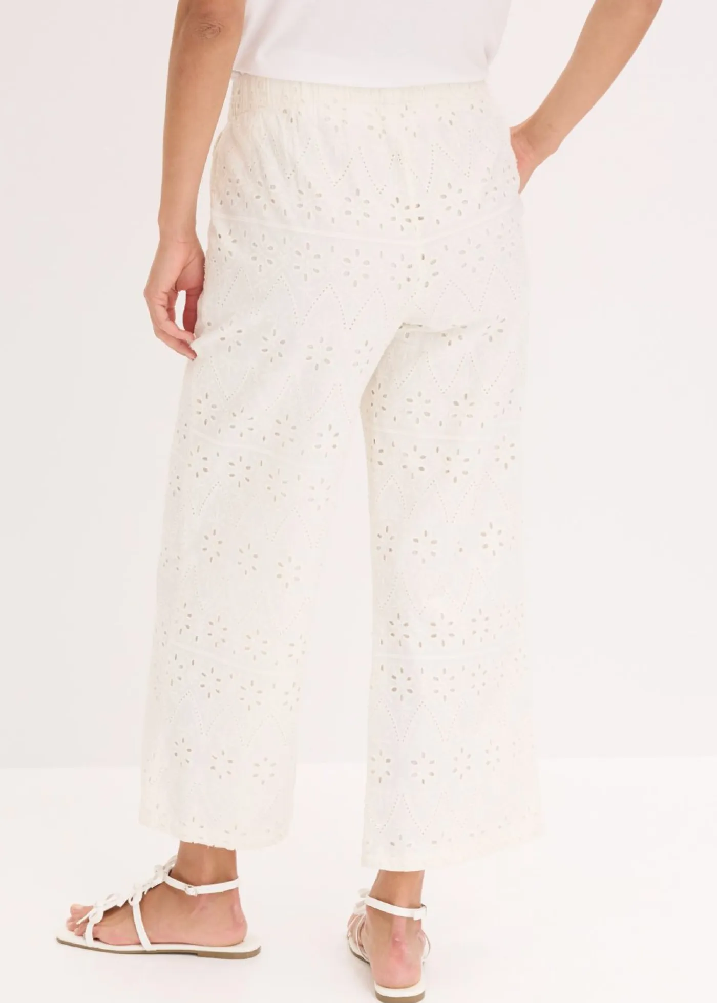 Best Culotte con bordado calado Mujer Pantalones