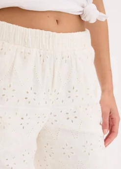 Best Culotte con bordado calado Mujer Pantalones