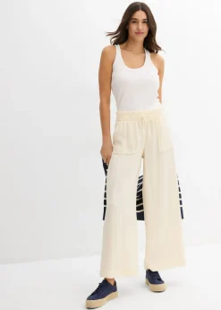 Sale Culotte de mezcla de lyocell fluido Mujer Pantalones