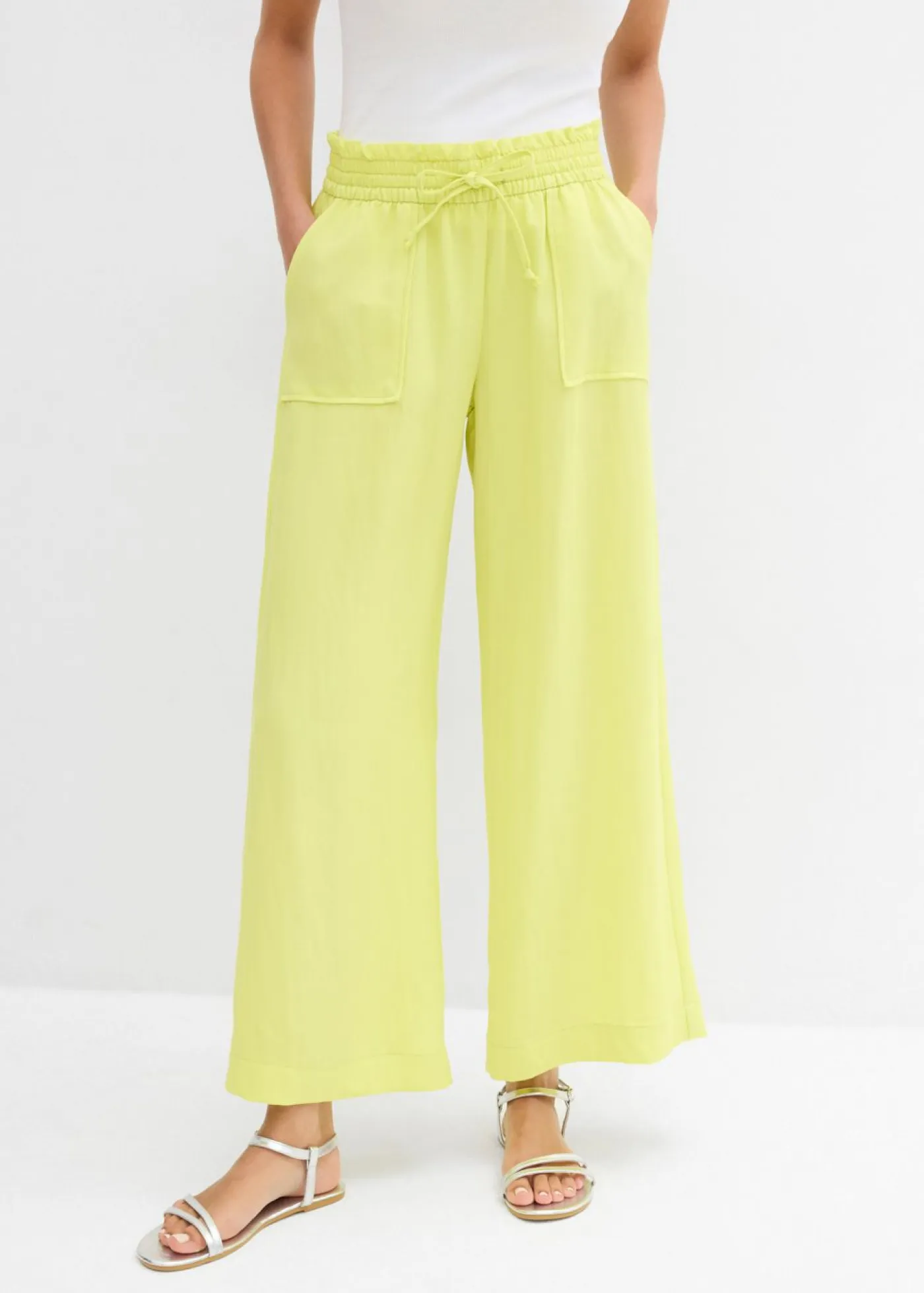 New Culotte de mezcla de lyocell fluido Mujer Pantalones