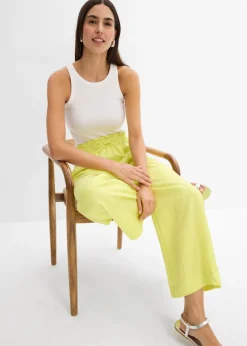 New Culotte de mezcla de lyocell fluido Mujer Pantalones