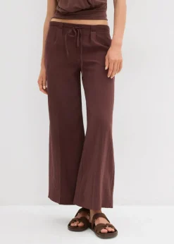 Best Culotte de mezcla de viscosa fluida Mujer Pantalones