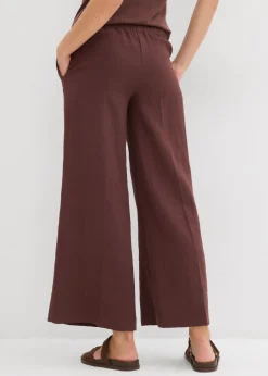 Best Culotte de mezcla de viscosa fluida Mujer Pantalones