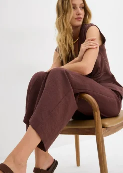 Best Culotte de mezcla de viscosa fluida Mujer Pantalones