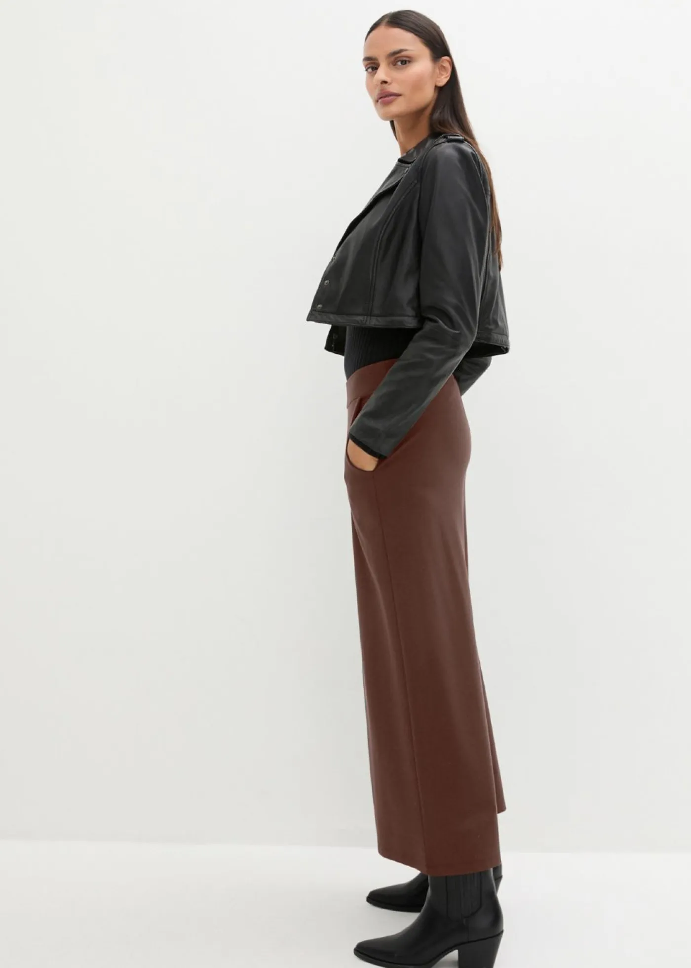 Best Culotte de mezcla de viscosa Mujer Pantalones|Novedades