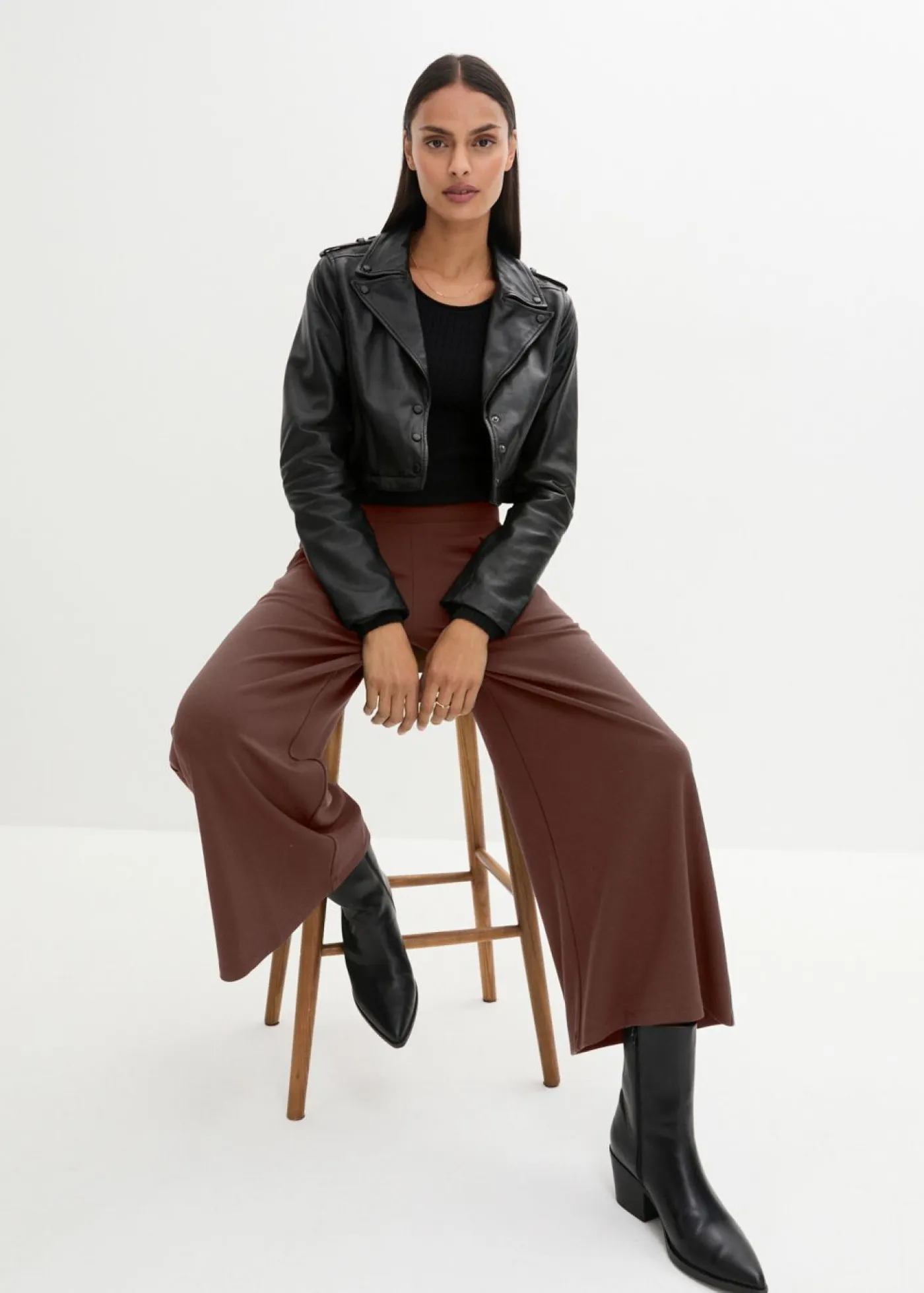 Best Culotte de mezcla de viscosa Mujer Pantalones|Novedades