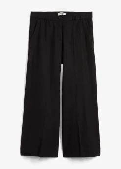 Best Culotte de mezcla de viscosa con cinturilla elástica Mujer Esenciales|Pantalones