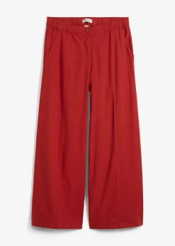 Sale Culotte de mezcla de viscosa con cinturilla elástica Mujer Esenciales|Pantalones