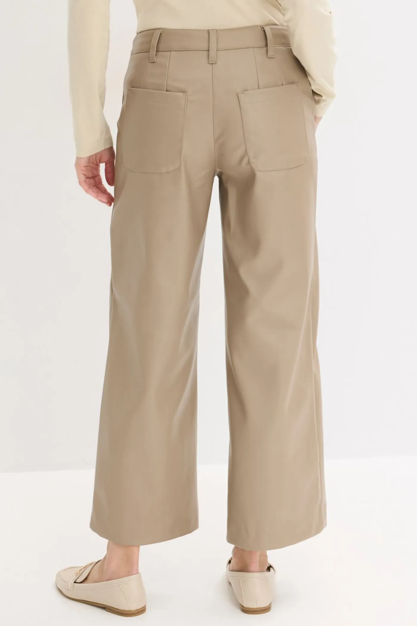 Outlet Culotte de piel sintética Mujer Pantalones