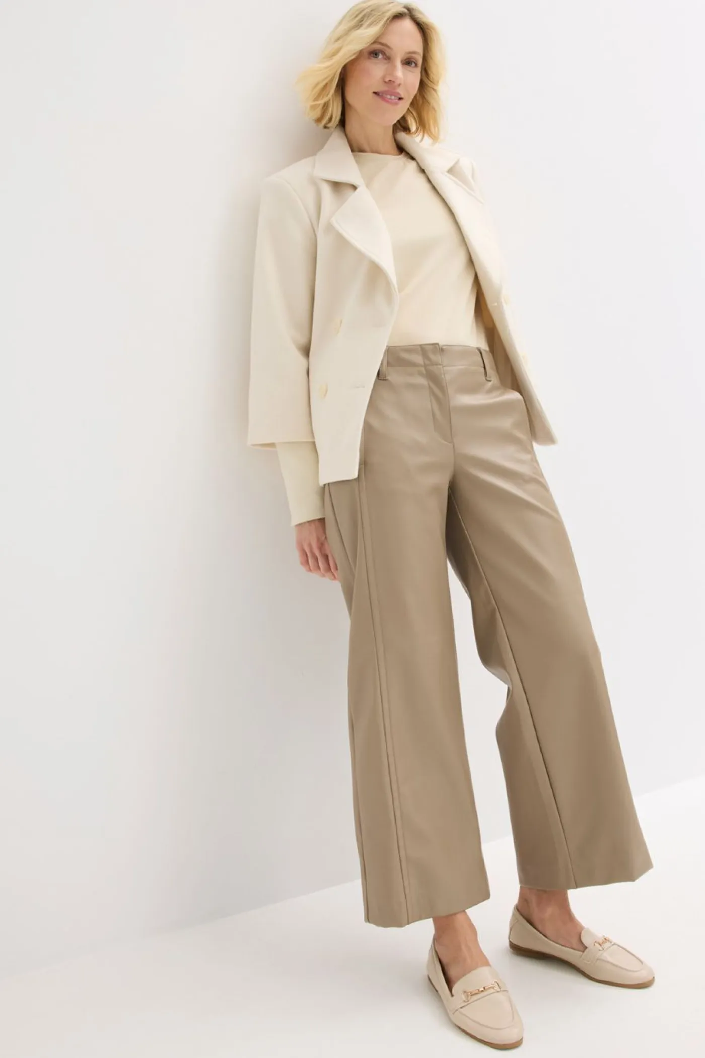 Outlet Culotte de piel sintética Mujer Pantalones