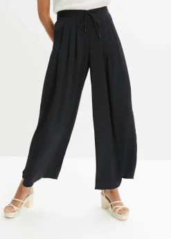 Culotte de satén fluido Mujer Pantalones