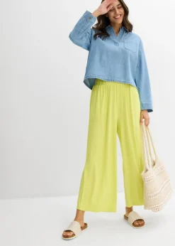 Best Culotte de viscosa fluida Mujer Básicos|Pantalones