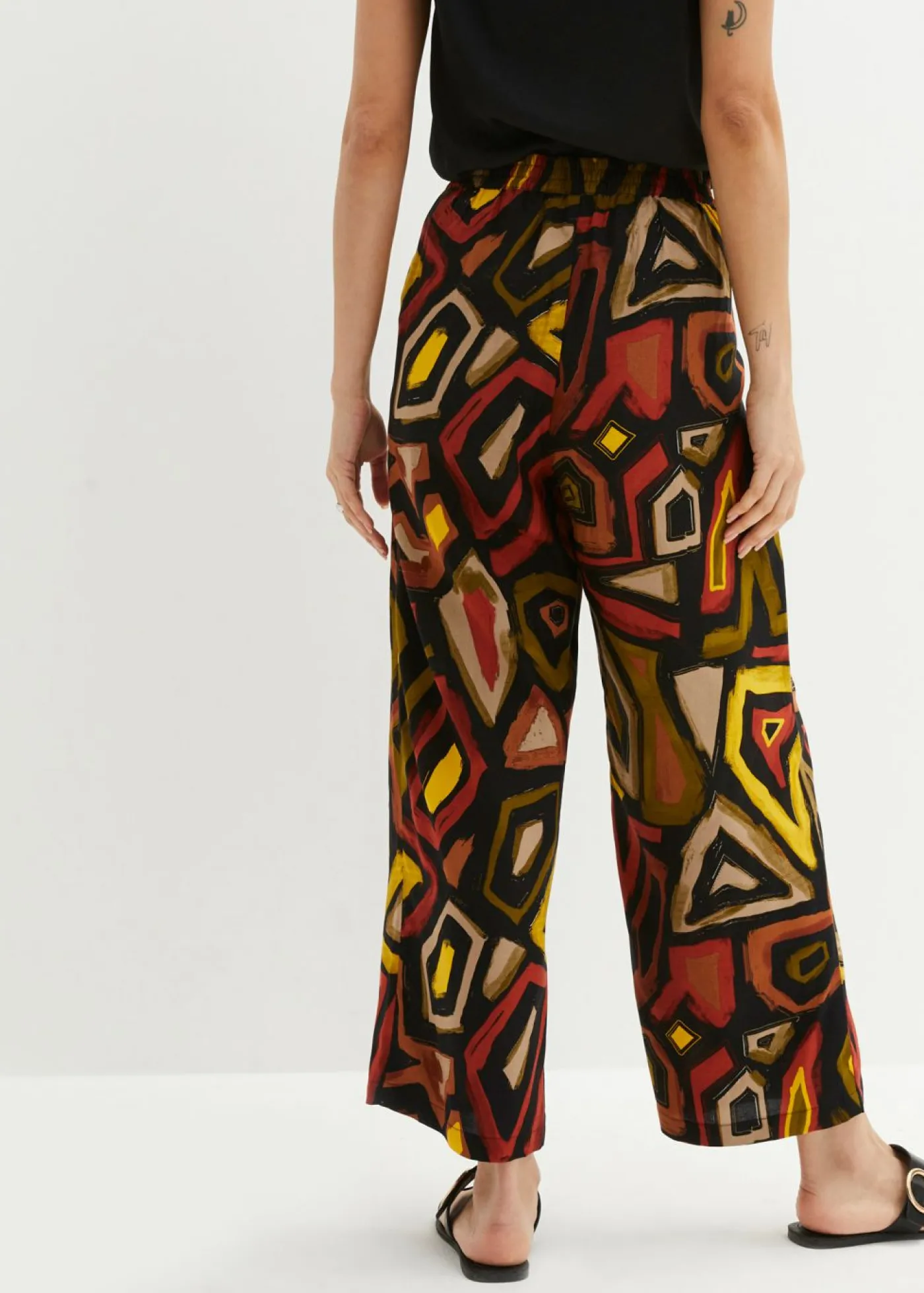 Online Culotte de viscosa fluida Mujer Pantalones|Novedades