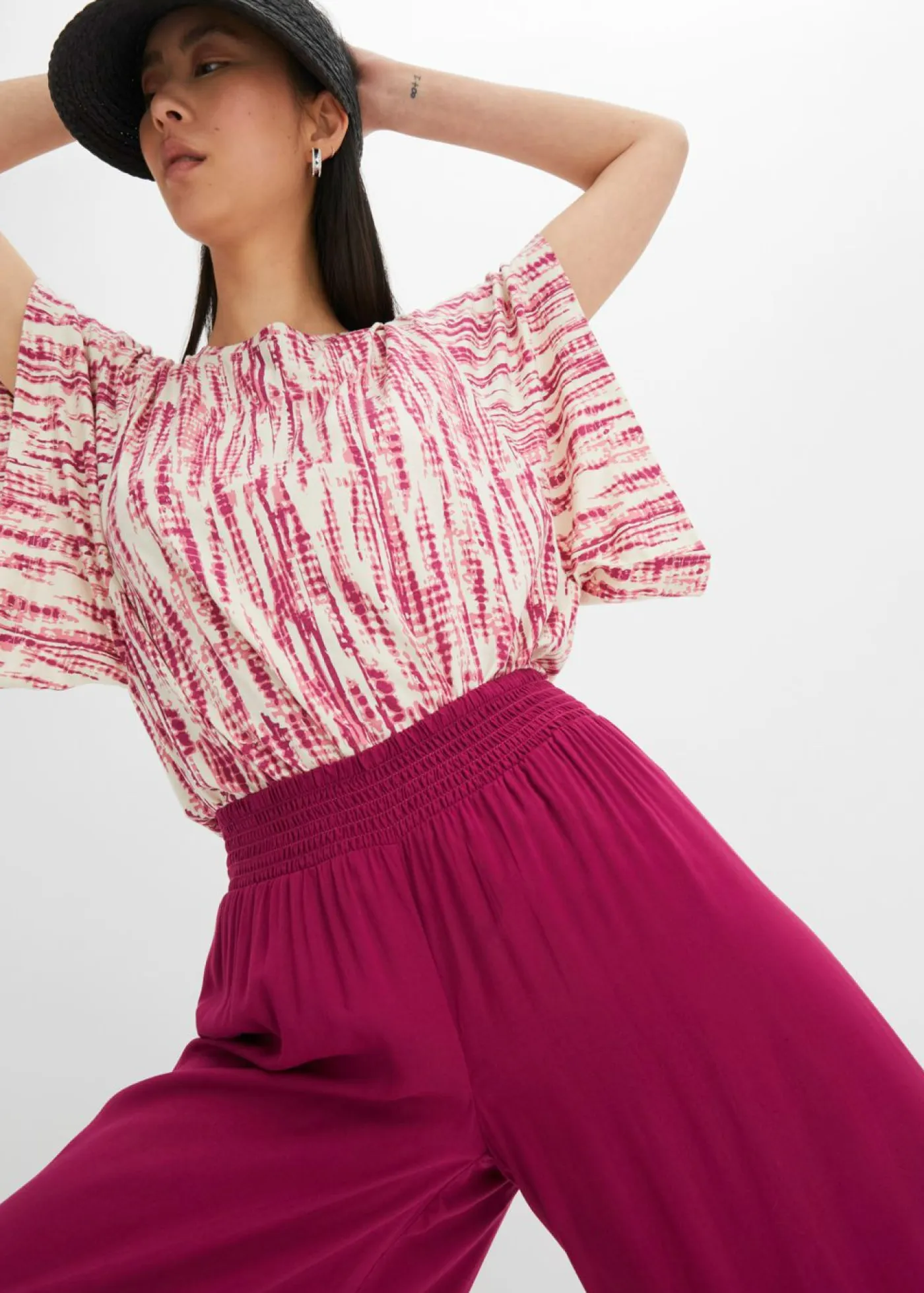 Culotte hasta la pantorrilla de viscosa sostenible Mujer Pantalones