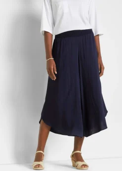 Culotte hasta la pantorrilla de viscosa sostenible Mujer Pantalones