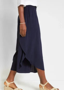 Culotte hasta la pantorrilla de viscosa sostenible Mujer Pantalones