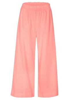 New Culotte hasta la pantorrilla de mezcla de lino ligero Mujer Pantalones