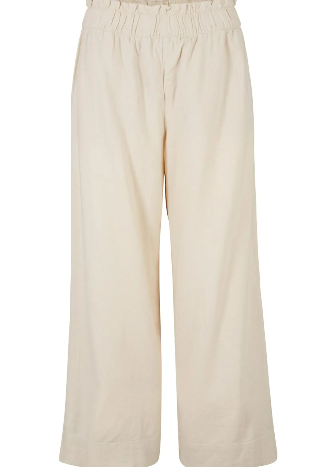 Culotte hasta la pantorrilla de mezcla de lino ligero Mujer Pantalones