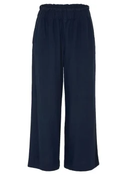 Online Culotte hasta la pantorrilla de mezcla de lino ligero Mujer Pantalones