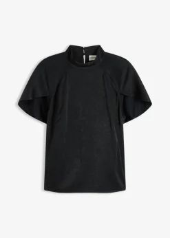 Outlet Elegante blusa de manga corta de satén brillante Mujer Camisas Y Blusas