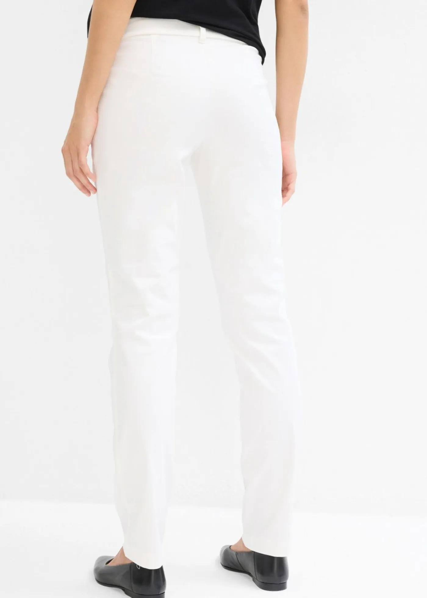 Hot Elegantes pantalones premamá de pierna recta confeccionados en una mezcla de algodón agradable para la piel Mujer Premamá