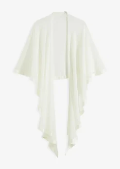 Online Estola con un delicado detalle de satén Mujer Ponchos|Jerséis