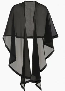 Estola con un delicado detalle de satén Mujer Ponchos|Jerséis