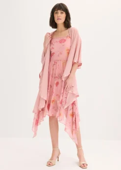 Online Estola con un delicado detalle de satén Mujer Ponchos|Jerséis
